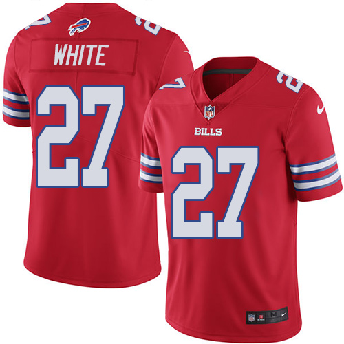 Nike Bills #27 Tre'Davious White Red Men's Stitched NFL Limited Rush Jersey - Click Image to Close